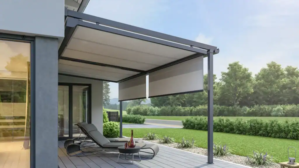 Terrassenüberdachung Mit Sichtschutz