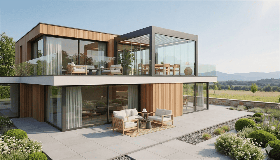 Überdachung für Dachterrasse
